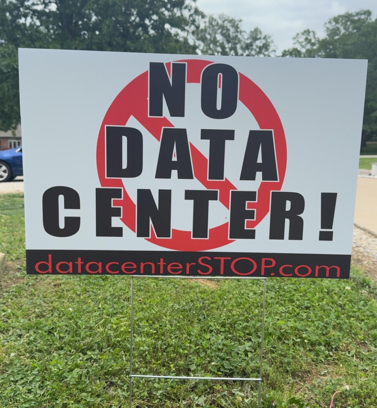 Stop The Data Center Sign